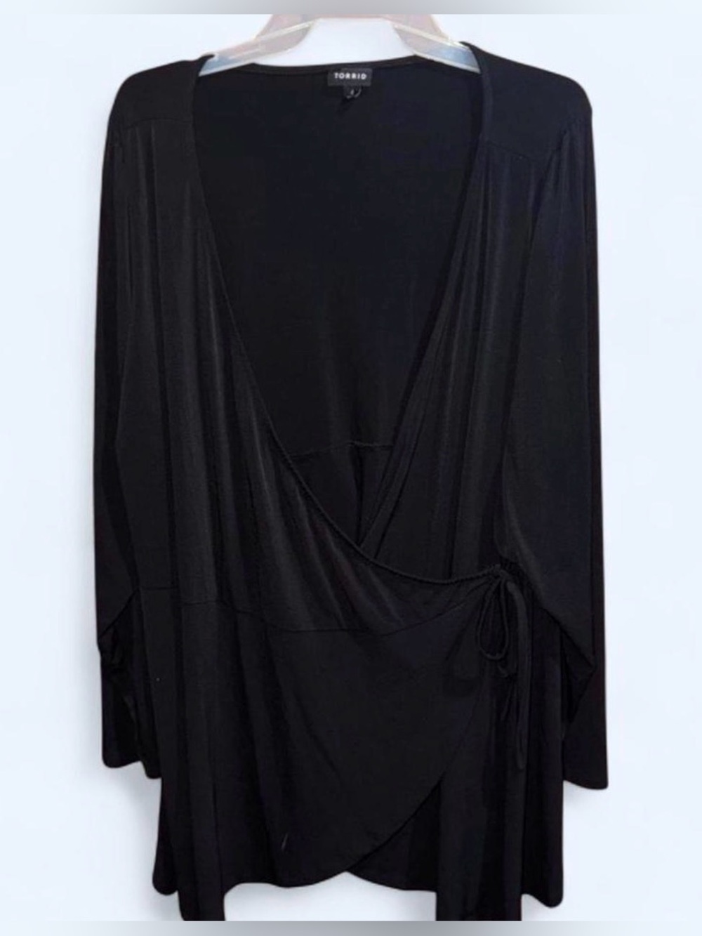 Elegant Black Wrap Top